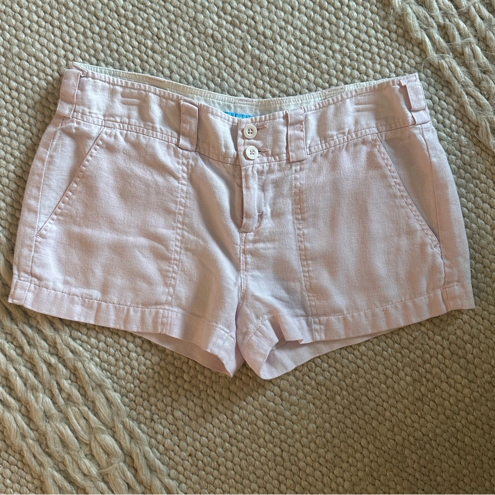 Island Company linen shorts, pink, size small
